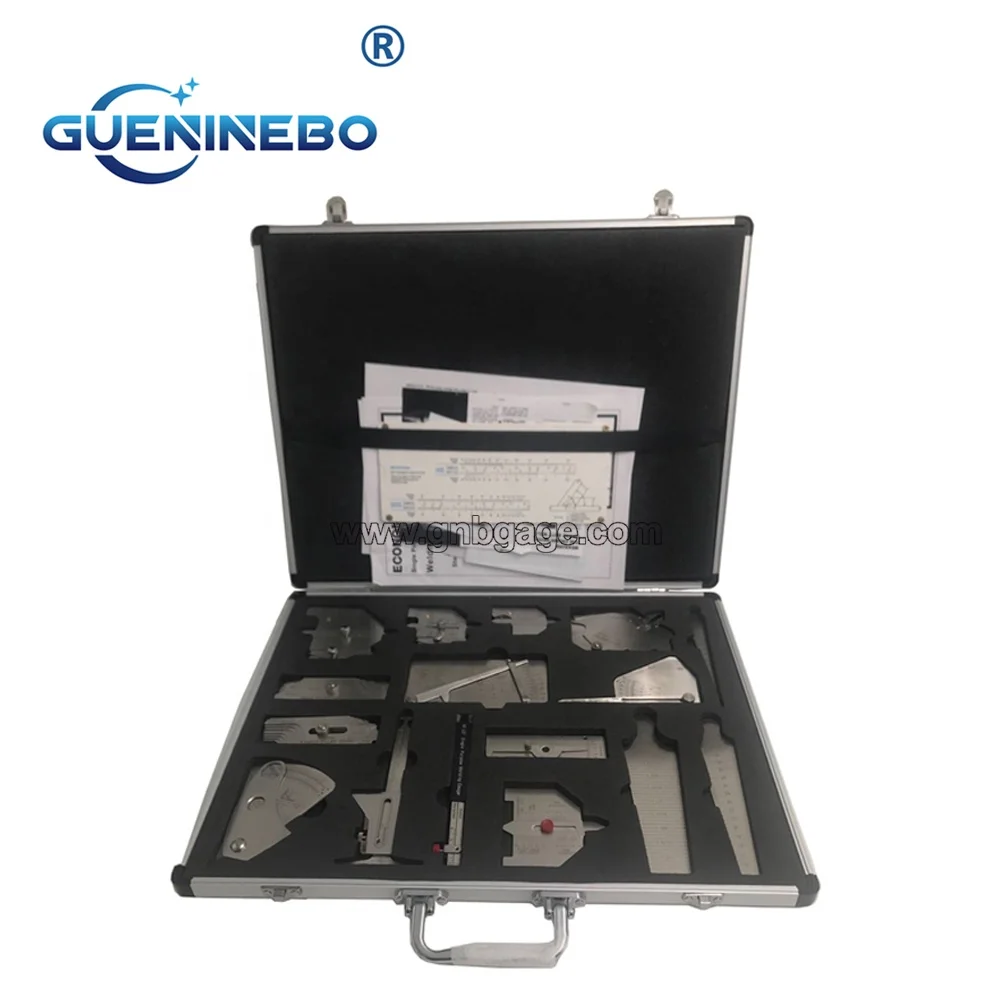 

GNB-01K Weld Inspection Gauges Kit Combine Suit 16 Pieces Weld Tools