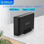 Корпус ORICO для жесткого диска 3,5 дюйма, корпус из алюминиевого сплава с последовательным портом для жесткого диска USB3.0, внешний мобильный корпус для жесткого диска