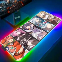computer desk accessories hololive keyboard mat gamer carpet gaming mouse pad xxl anime mousepad rgb diy for office game mats