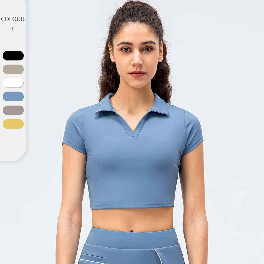 

Одежда для спорта, укороченный топ, женская одежда для спортзала, топы для тренировок, женская спортивная одежда, теннисные рубашки