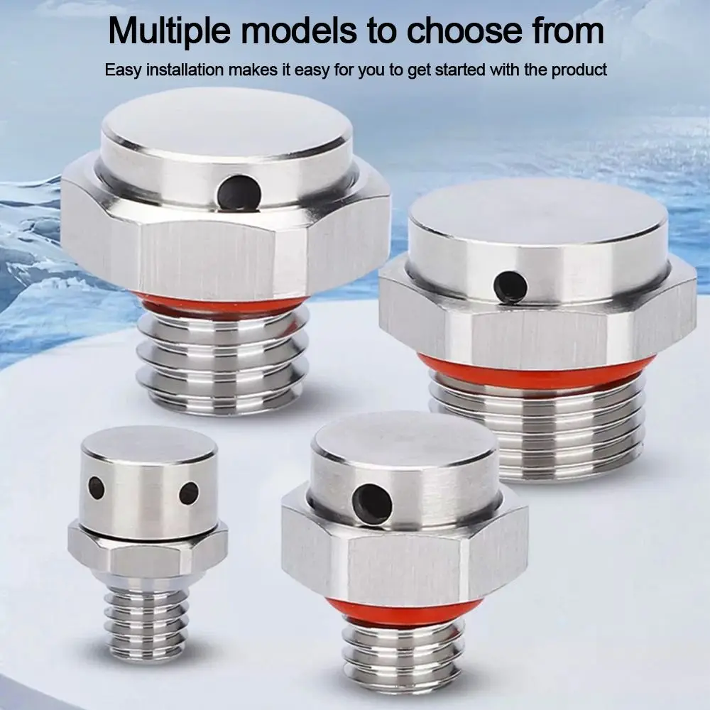 

New 304 Stainless Steel Air Vent Valve Screw In Waterproof Breather Vent Valve M5 M6 M8 M10 M12 Metal Vent Plug