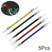 5pcs ic chip extractor thin blade cpu remover bga maintenance pry opening tool glue disassemble tablet pc phone repair tools