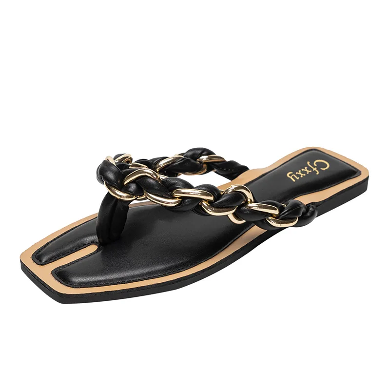 

2022 Fashion Brand Weave Women Flip Flop Casual Slipper Ladies Summer Outdoor Beach Slides Slip-on Sandals Female Big Size 42