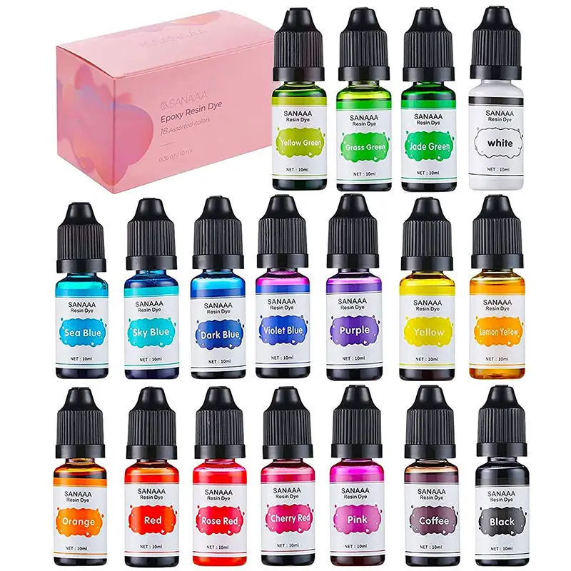 

24 Color Crystal UV Epoxy Resin Pigments DIY Resin Crafts Liquid Dye Gem Oily Colorant Alcohol Ink Dye Jewelry Resin Colorant
