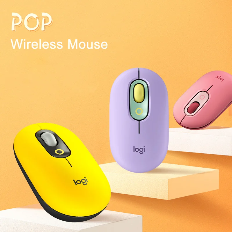 

Новая Оригинальная беспроводная мышь Logitech POP, Bluetooth, бесшумная мышь, портативная офисная Высокоточная оптическая мышь для отслеживания ноутбука