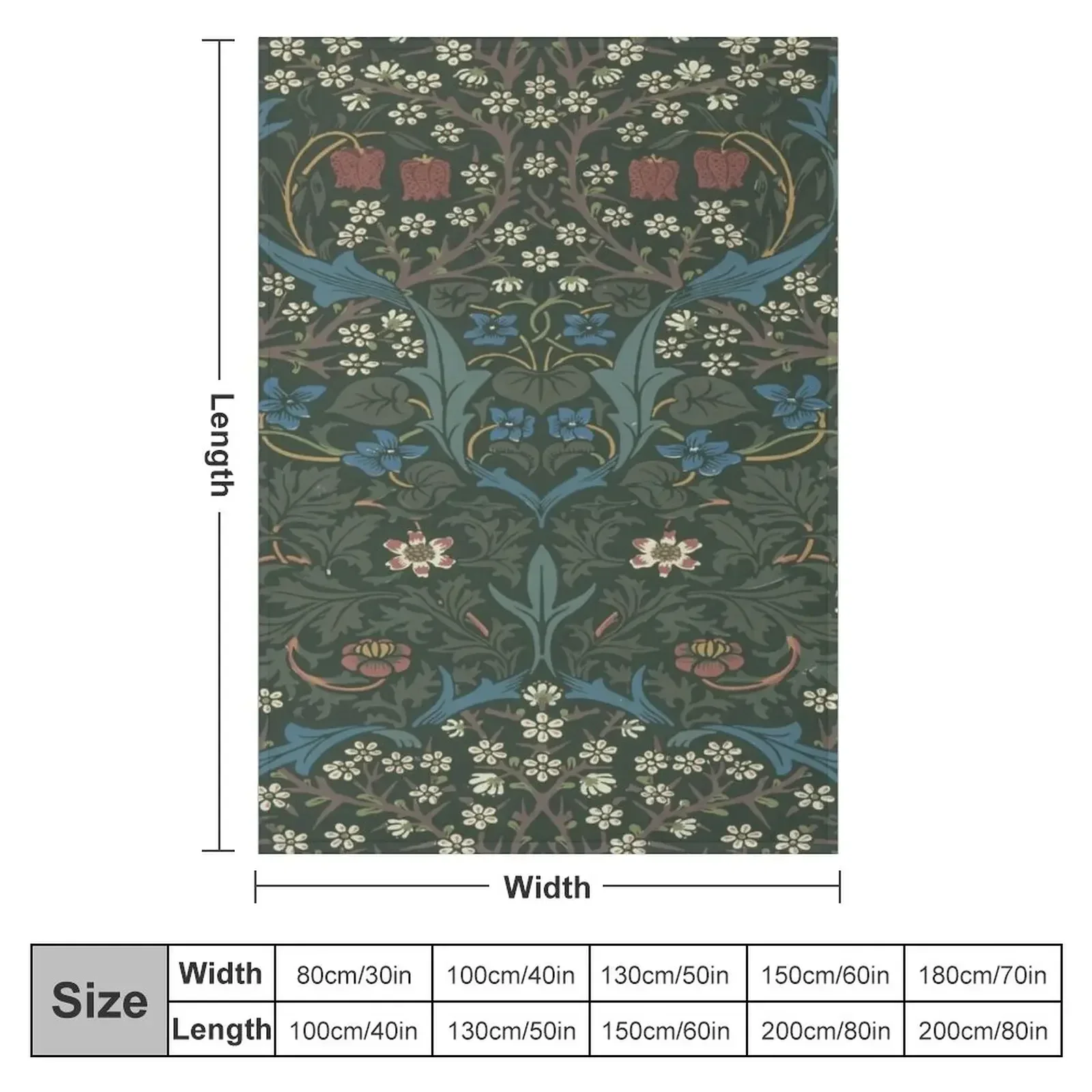 William Morris - Одеяло Blackthorn роскошные утолщенные движущиеся мягкие одеяла для