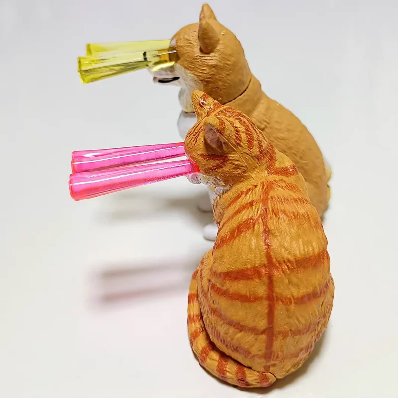 Фото Горячая новинка! Фигурки Gashapon Laser Eyes: Собака Шиба-ину, Оранжевый Кот Табби, Черный Кот – Смоляные Фигурки с Лазерным Лучом для Декора Дома и Офиса №2