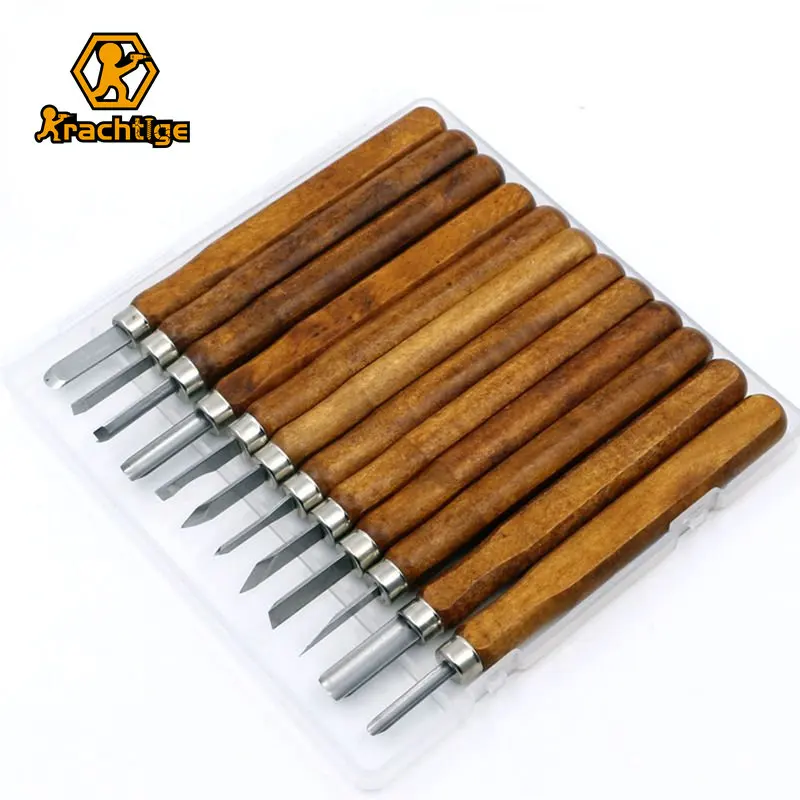 

Krachtige 12pcs Wood Carving Chisels Knife DIY Tools for Basic Woodcut Working and Detailed Hand Tools / No Box