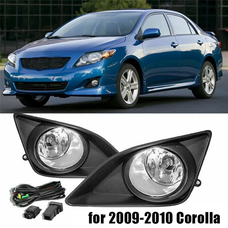 Передний бампер для Toyota Corolla 2009-2010 противотуманная лампа с прозрачными линзами