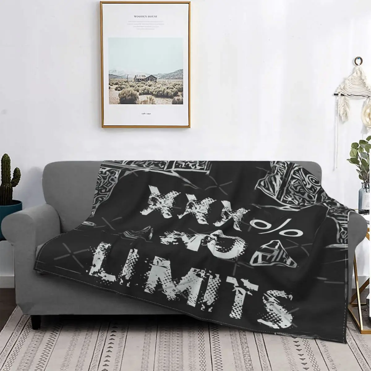 

X No Limits-Manta a cuadros para cama, manta double de algodón y lino, для пикника