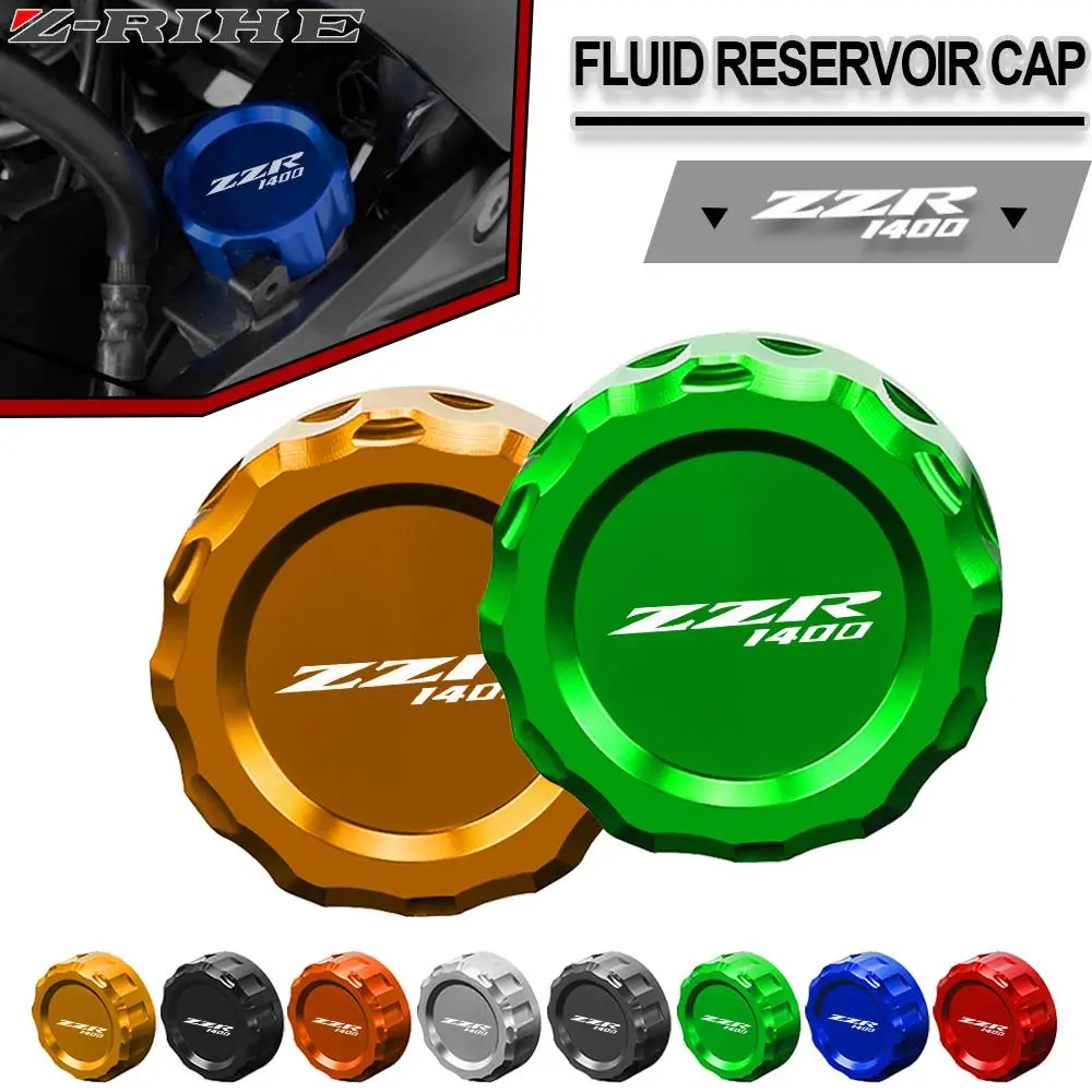 

Motorcycle Rear Brake Fluid Cylinder For Kawasaki ZZR1400 ZZR 1400 2006 2007 2008 2009-2011 CNC Master Reservoir Decor Cover Cap