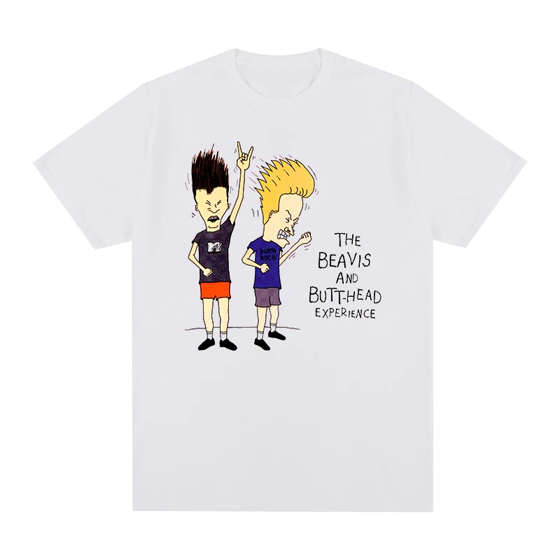 

Beavis and Butthead 90s Funny Music Cartoon breathable white t-shirt Cotton Men T shirt New TEE TSHIRT Womens tops
