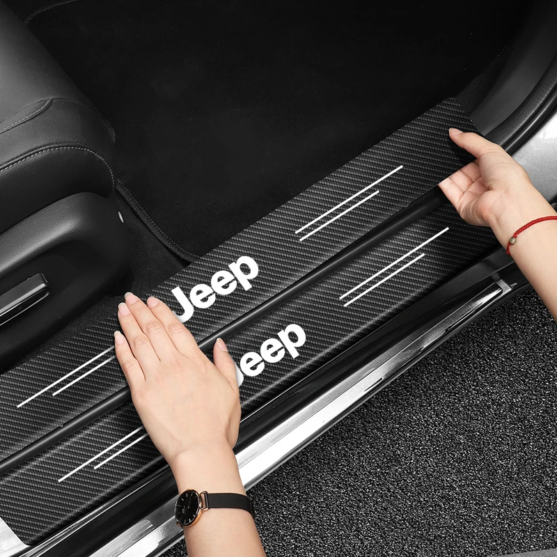 Наклейка из углеродного волокна 5 шт. Защитная пленка для Jeep Grand Cherokee Wrangler JK