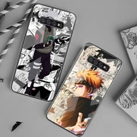 anime naruto akatsuki comics phone case tempered glass for samsung s20 ultra s7 s8 s9 s10 note 8 9 10 pro plus cover