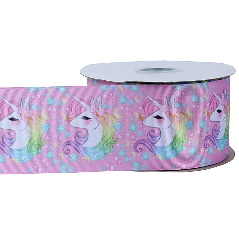 

ombre unicorn printed grosgrain ribbons 50yards