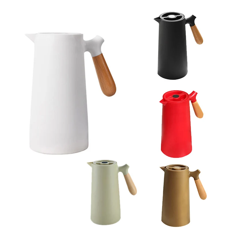 

1L Glass Liner Vacuum Flask Hot Water Jug Home Office Insulation Leakproof Hot Water Pot For Coffee Tea Thermal