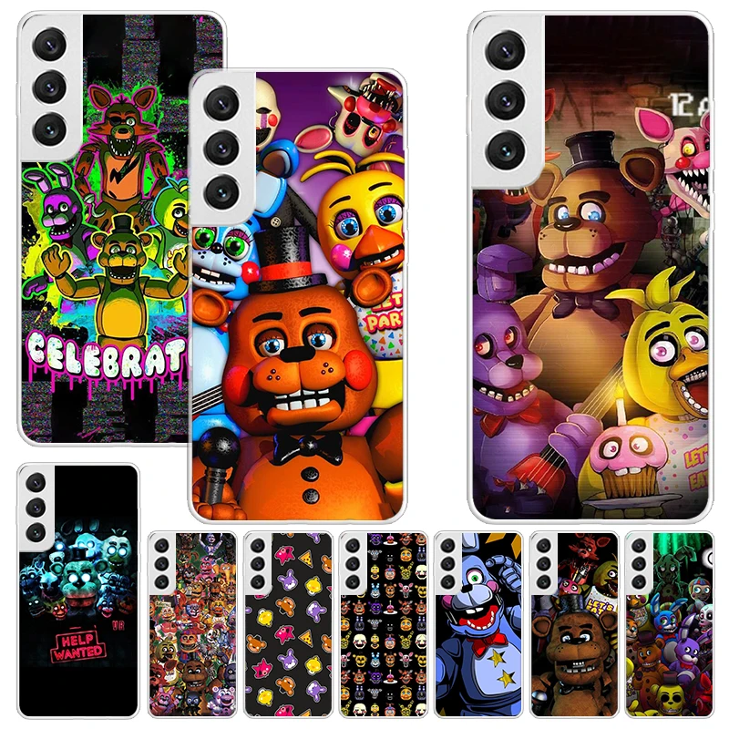 Five-Nights-At-Freddys Print Soft Case for Samsung Galaxy S23 S22 Ultra S21 S20 FE S10 Plus Phone Shell S9 S8 + S10E S7 Pattern