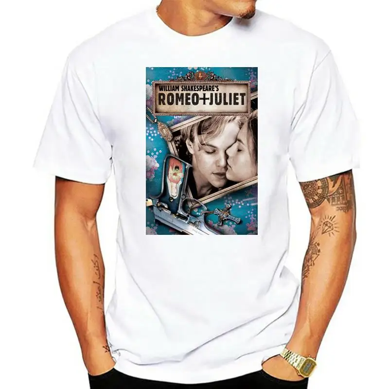 

COOL ROMEO JULIET MOVIE POSTER T-SHIRT UNISEX BLACK MENS T SHIRT 100% Cotton Short Sleeves Tee Shirts Top Tee Plus Size