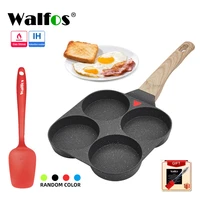 walfos non stick cooking pot set 24 holes frying pan with silicone spatula egg mold omelet pancake steak pan kitchen utensils