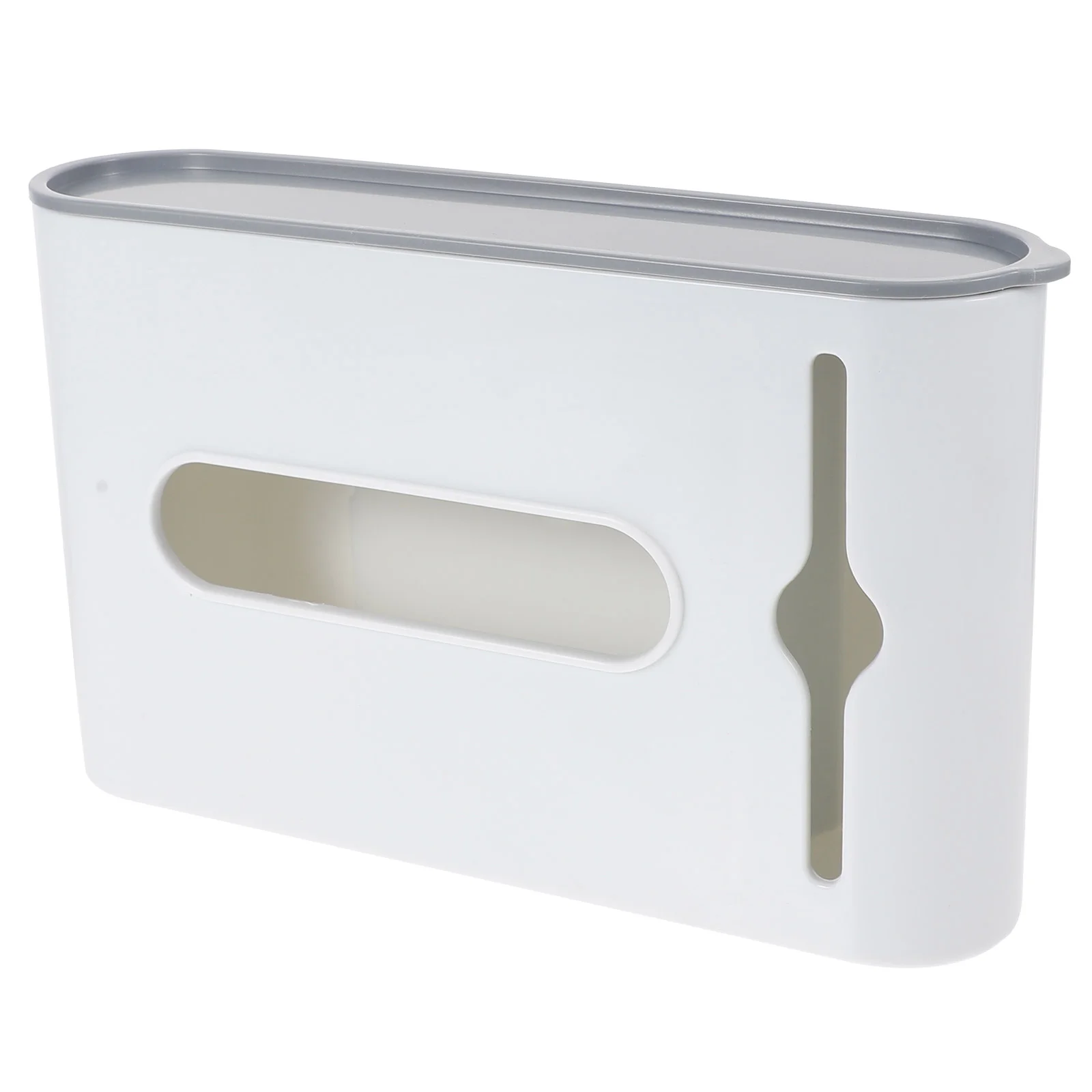 

1Pc Punch-free Trash Bag Storage Bag Wall-mounted Garbage Bag Dispenser (White)