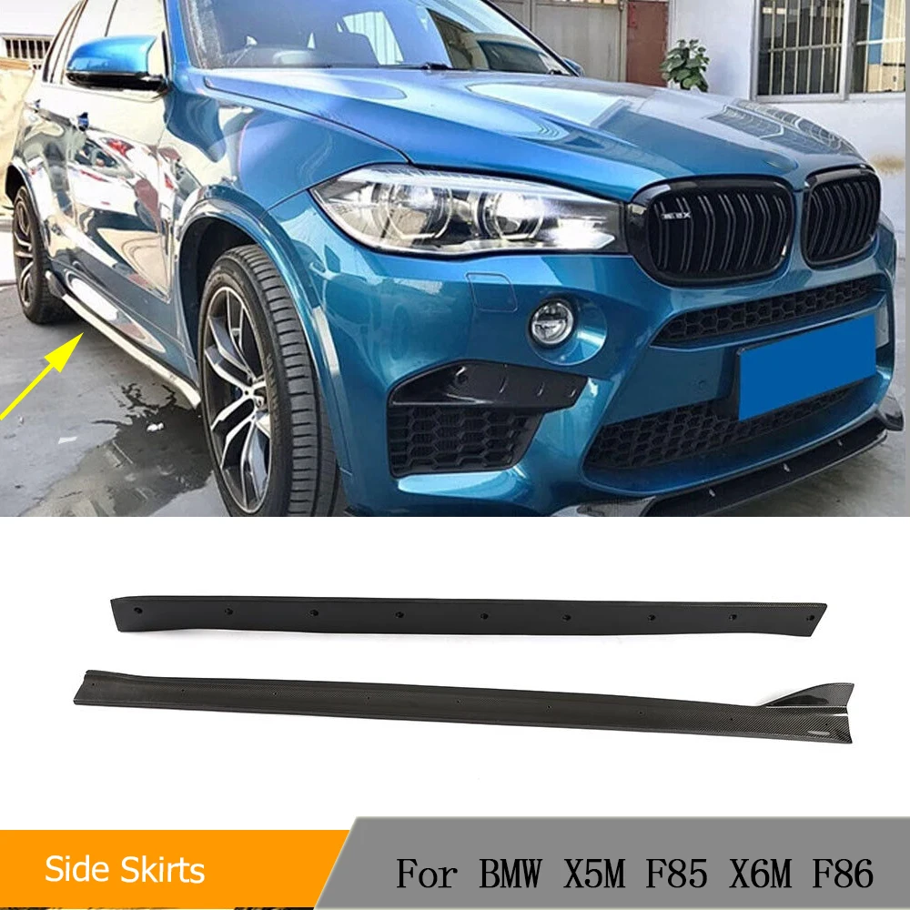 

Автомобильные боковые юбки, подходят для BMW X5M F85 X6M F86 SUV 2015-2018, поддверные качающиеся панели, бампер, удлинитель, углеродное волокно/FRP