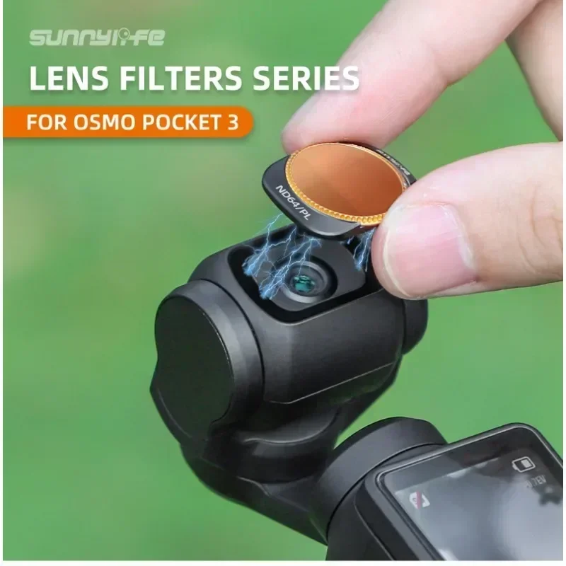 For OSMO POCKET 3 Filter Magnetic Adjustable Metal Various Models Optional CPL ND256 Polarizer ND64/PL
