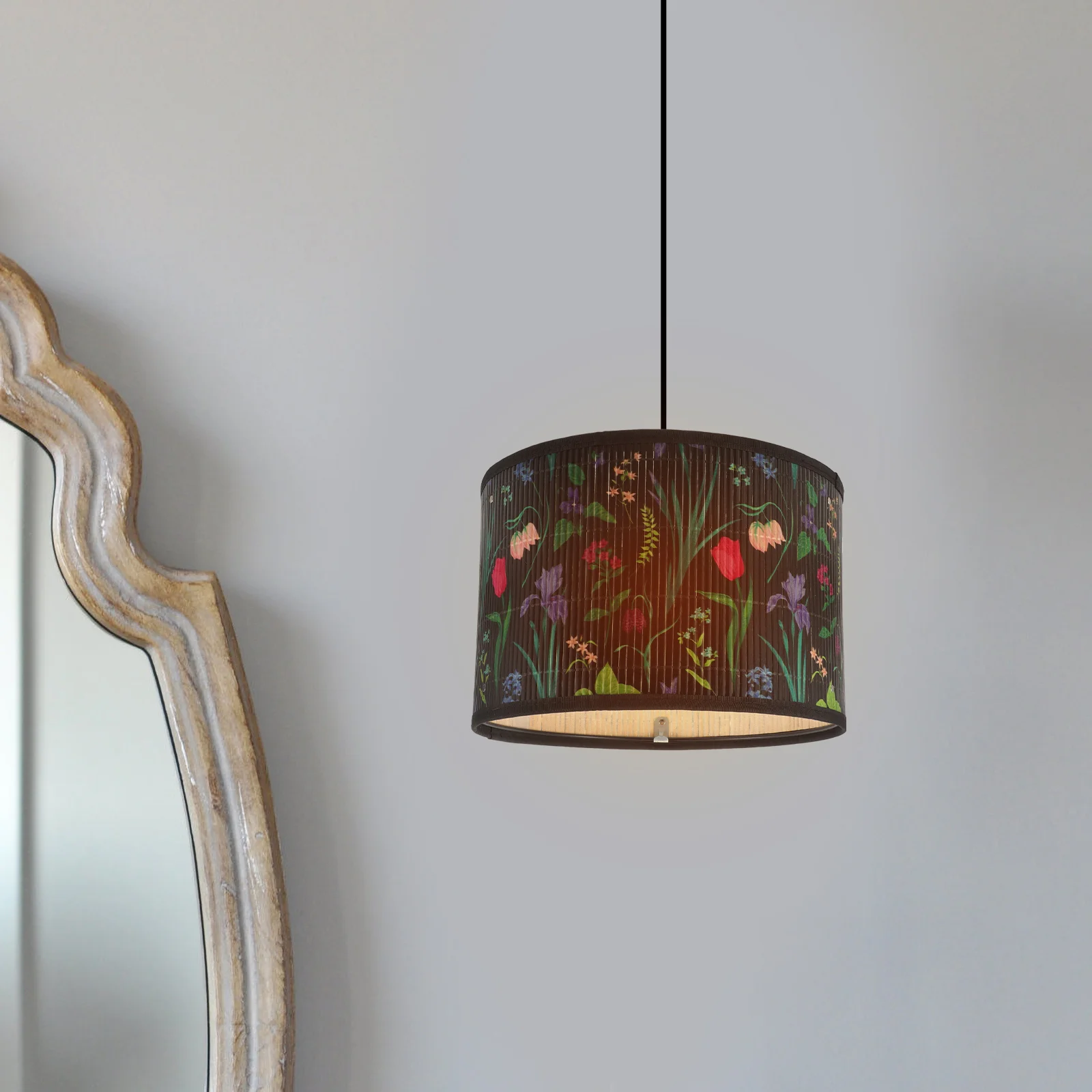 

Chandelier Shade Vintage Lamp Shades Cover Cylindrical Lampshades Hotel Bamboo Pendant Barrel Supply Small
