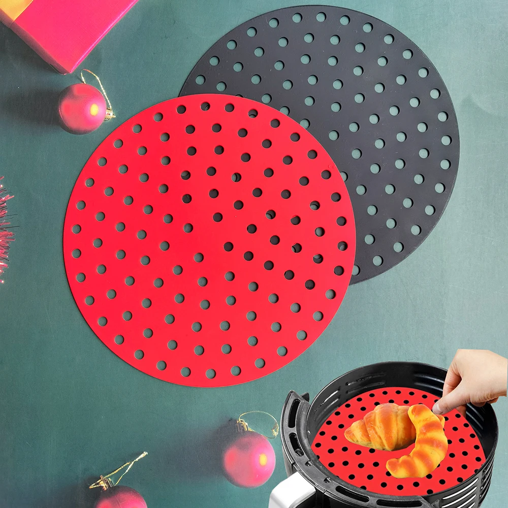 

Air Fryer Silicone Baking Mat Steamer Cake Grilled Saucer Pad Airfryer Liner Pastry Tools Kitchen Non-Stick Bakeware Oil Mats