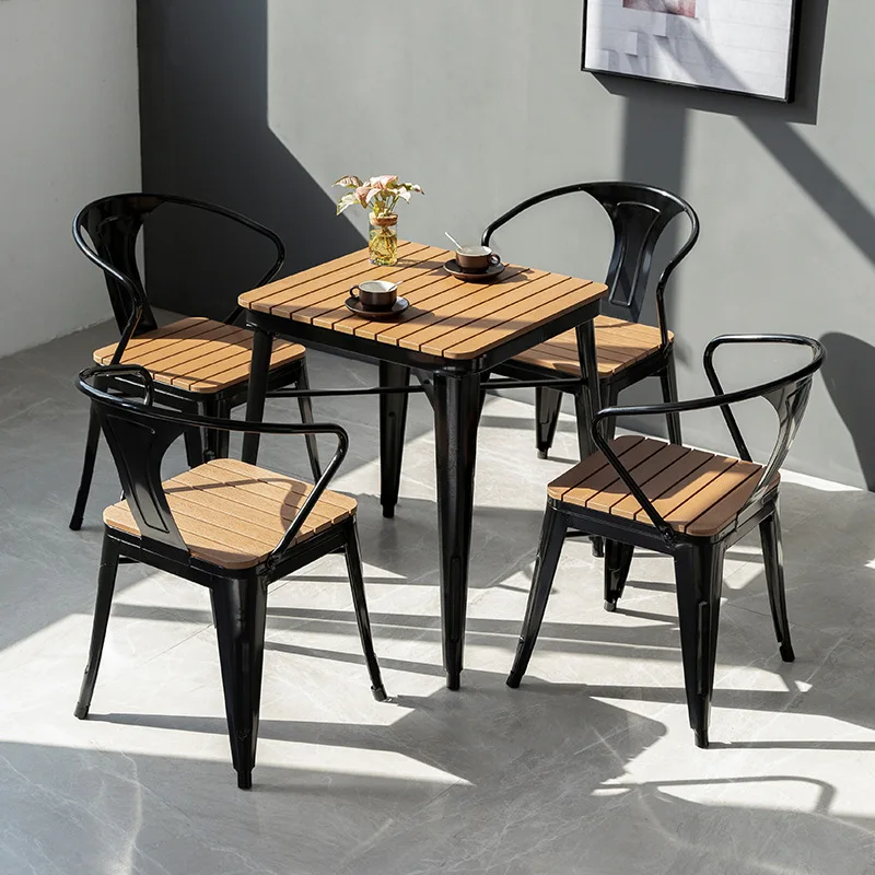 Combination Wrought Iron Open-air Bar Balcony Garden Cafe Milk Tea Leisure Bar Table