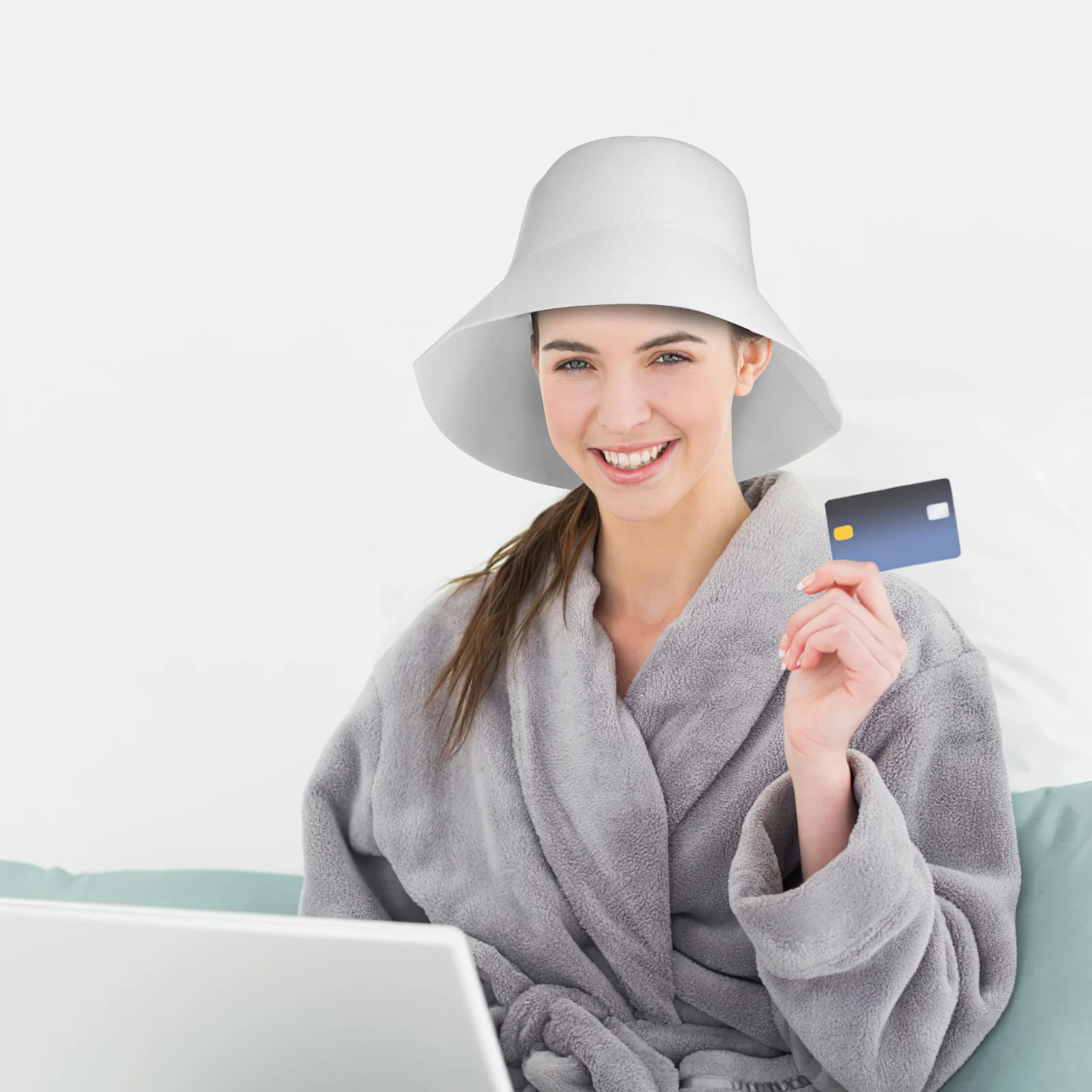 2 шт. шляпа для сауны шапки фетровое ведро женщин портативные антитепловые