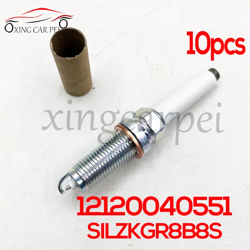 

10pcs 12120040551 SILZKGR8B8S 94210 Iridium Spark Plug For BMW F20 F21 F45 F46 230i 320i 330i 530i G11 G12 X3 X4 12120041666