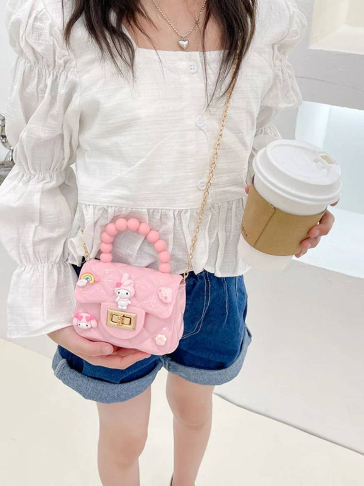 baby girl backpack tiny backpack Children's Bag Cute Girls' Shoulder Messenger Bag Versatile Princess Style Pearl Coin Purse