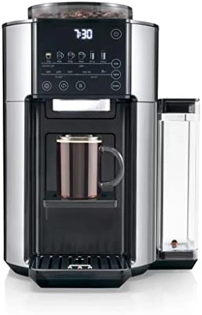 

Капельная Кофеварка TrueBrew, встроенная кофемолка, одинарное обслуживание, от 8 до 24 унций, горячий или холодный кофе, нержавеющая сталь, CAM51025MB