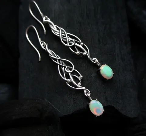 Серебряные цветочные серьги NovoPublic