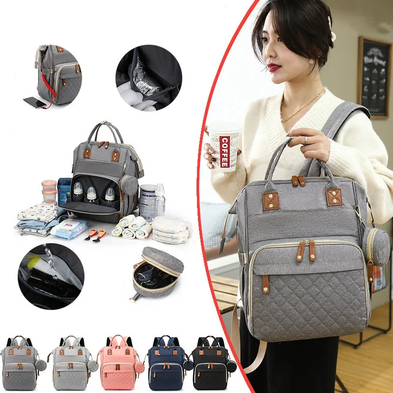 

New Portable Mommy Bag Baby Crib Lightweight Mother And Child Backpack Multifunctional Large Capacity Mommy Diaper Bag sac