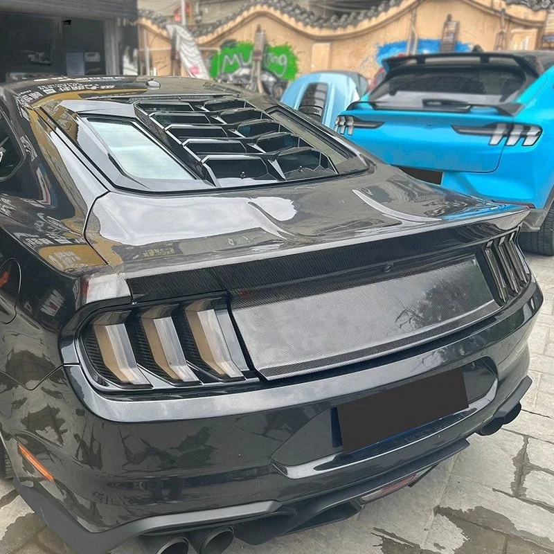 Фото Подходит для Ford Mustang Mustang, хвостовая крышка из углеродного волокна, модифицированная крышка багажника, хвостовая крышка багажника, окруженная №3
