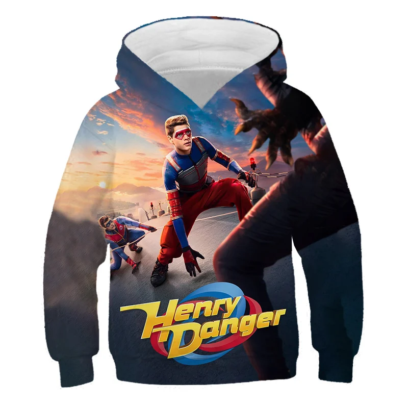 

2022 Kids Hoodie 3D Printed Henry Danger Sweatshirt Long Sleeve Kids High Quality Clothes Boys Girls Cartoon Cool Funny Tops