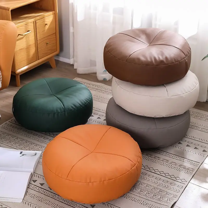 40CM Japanese-Style Pu Leather Cushion Lazy Person Tatami Fu