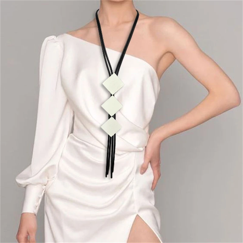 BARWODO новое длинное ожерелье с кисточкой для женщин ручной работы деревянный