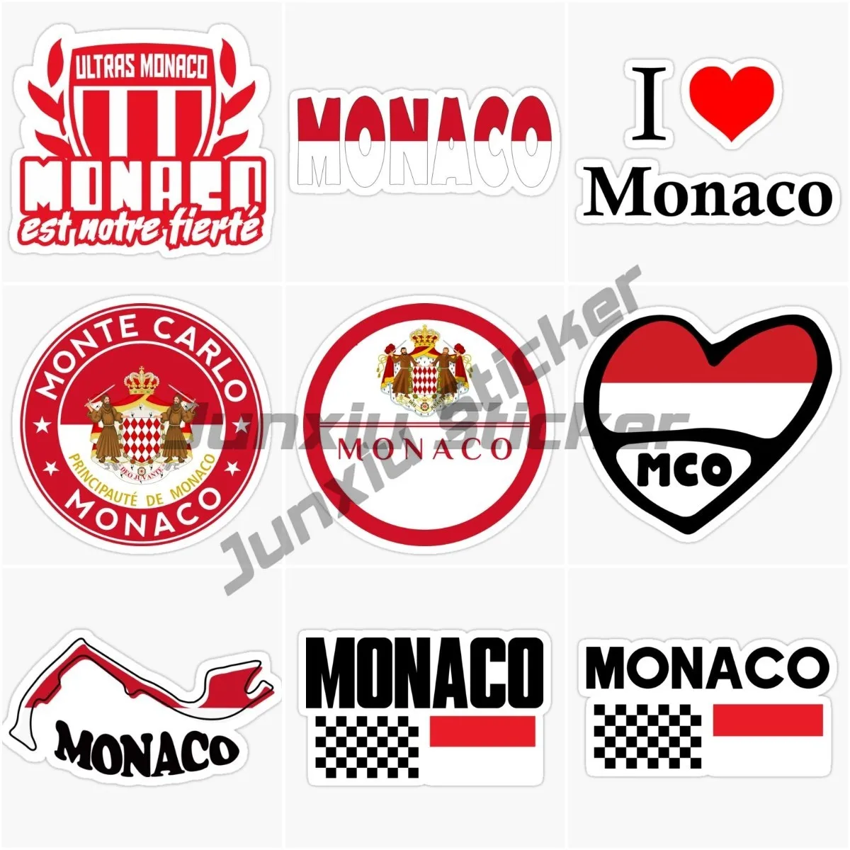 Креативные наклейки с национальным флагом Монако автомобильная наклейка