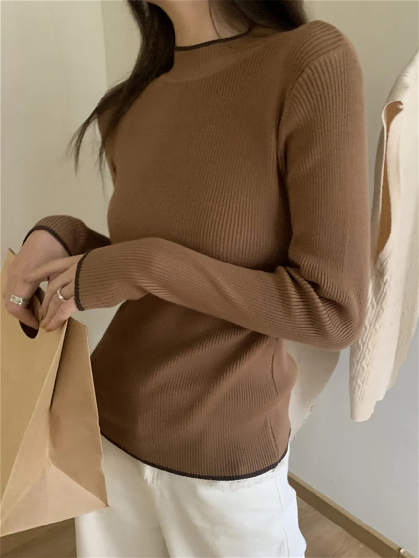 

Свитер Женский вязаный с V-образным вырезом, на зиму