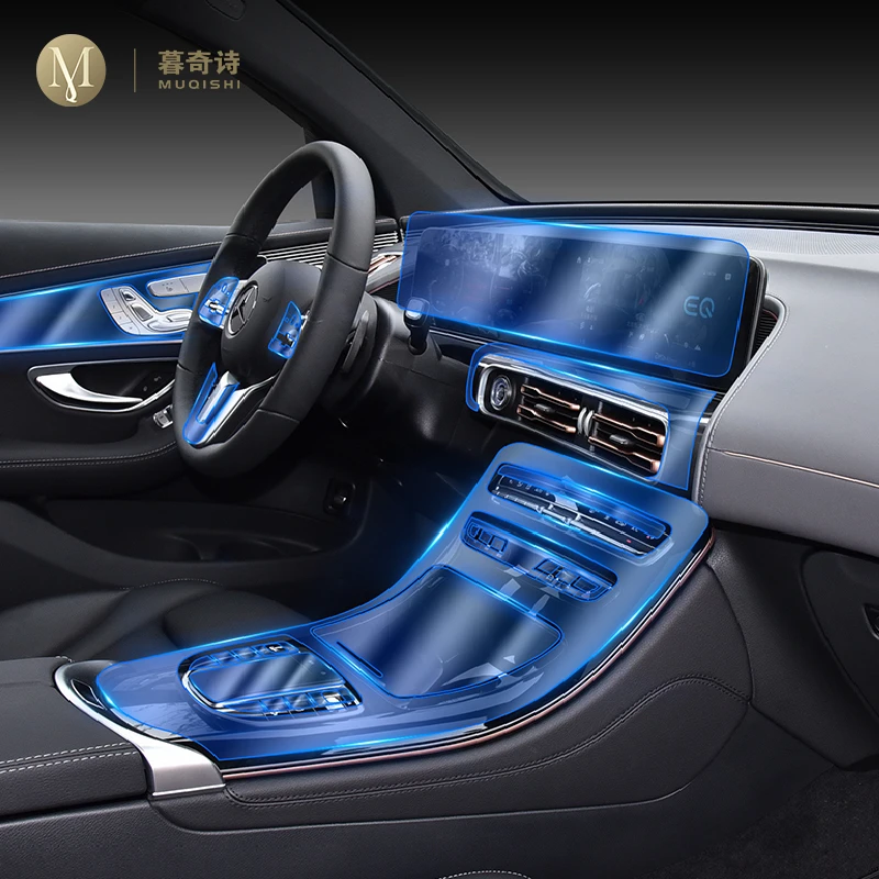 

For Mercedes-Benz EQC 350 400 2020-2023 Car Interior Center console Invisible suit TPU protective film Anti-scratch Accessories