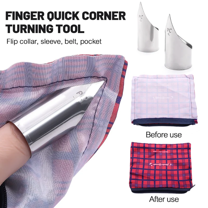 

Quick Lapel Turn Down Lapel point Press Pocket Turning Tool Sewing Turner Finger Lapel Tool Tailors Tool for Clothing Factory
