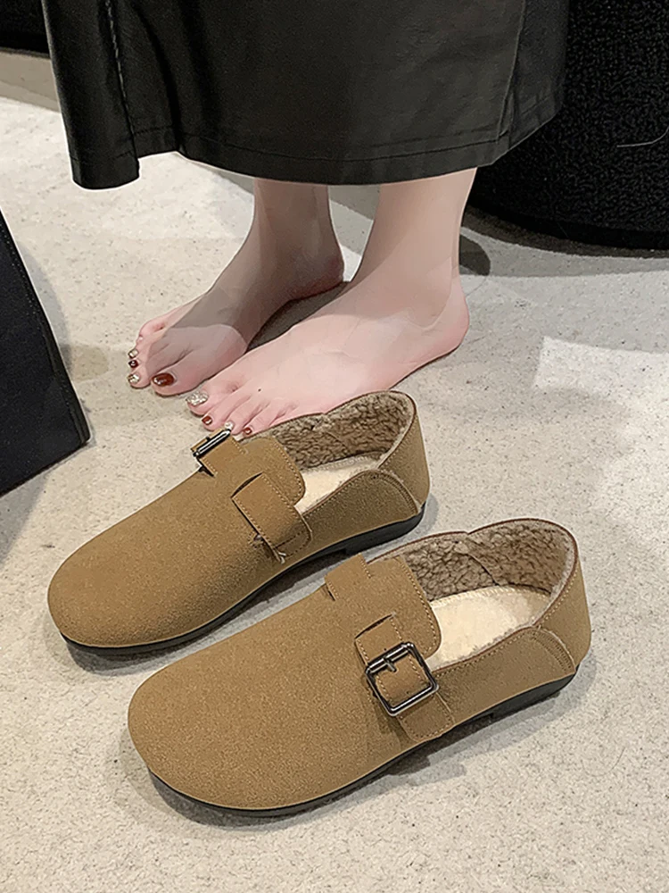

Shoes Woman 2023 Shallow Mouth Female Footwear Slip-on All-Match Soft Autumn Casual Sneaker Round Toe New Dress Moccasin Slip On
