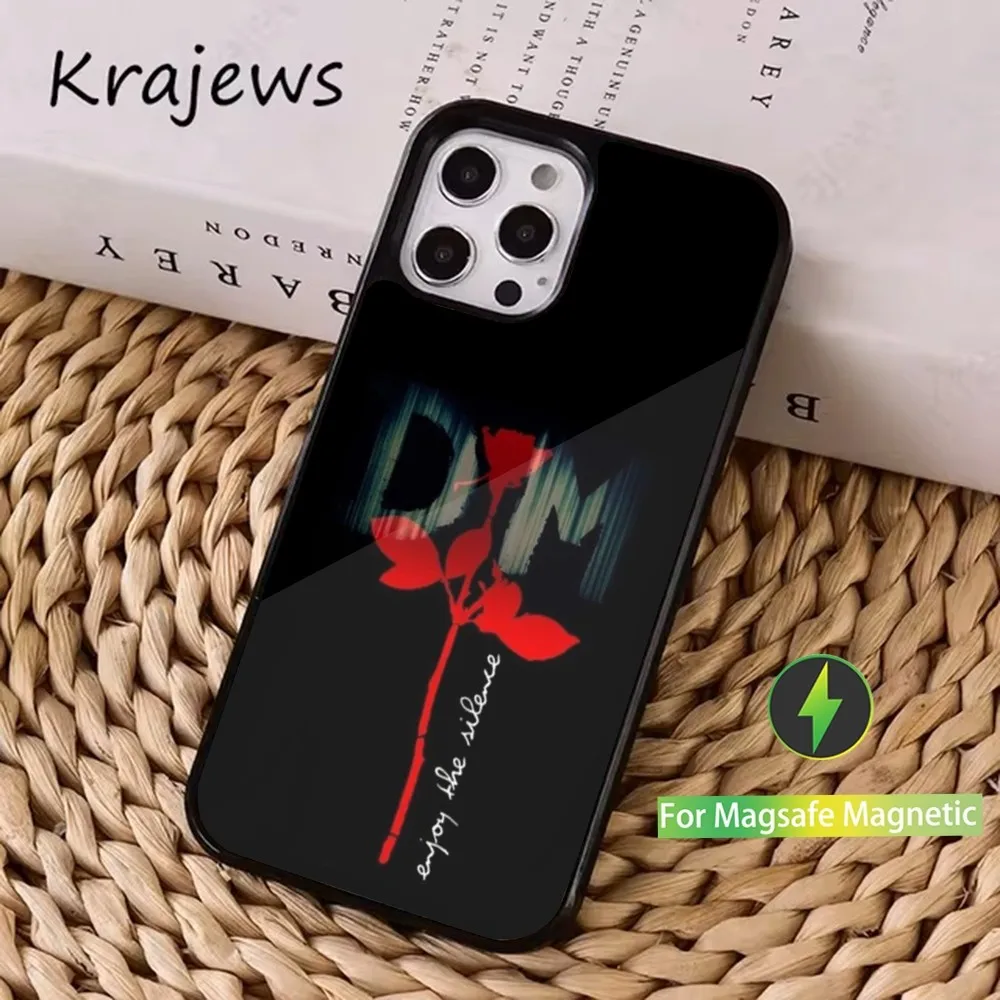 D-Depeche Mode Rock-S Band Phone Case For iPhone 16 15 14 13 12 11 Pro Max Plus Mini Magsafe Magnetic Wireless Charging
