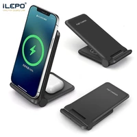 30w dual coil wireless charger stand for iphone 13 12 11 x pro max 8 qi fast charger pad dock station for xiaomi samsung s21 s20