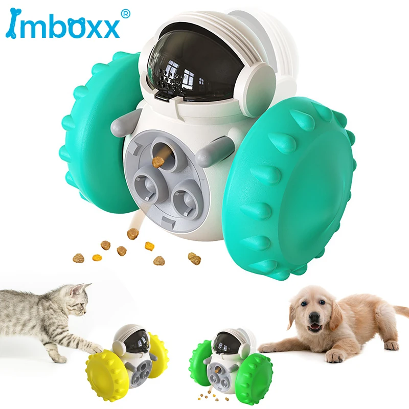 Dog Toys Cat Balance Car Slow Feeder Puppy Tumbler Bowl MultiFunctional Puzzle Toy Exercise Game Feeding Device Dog Accessories