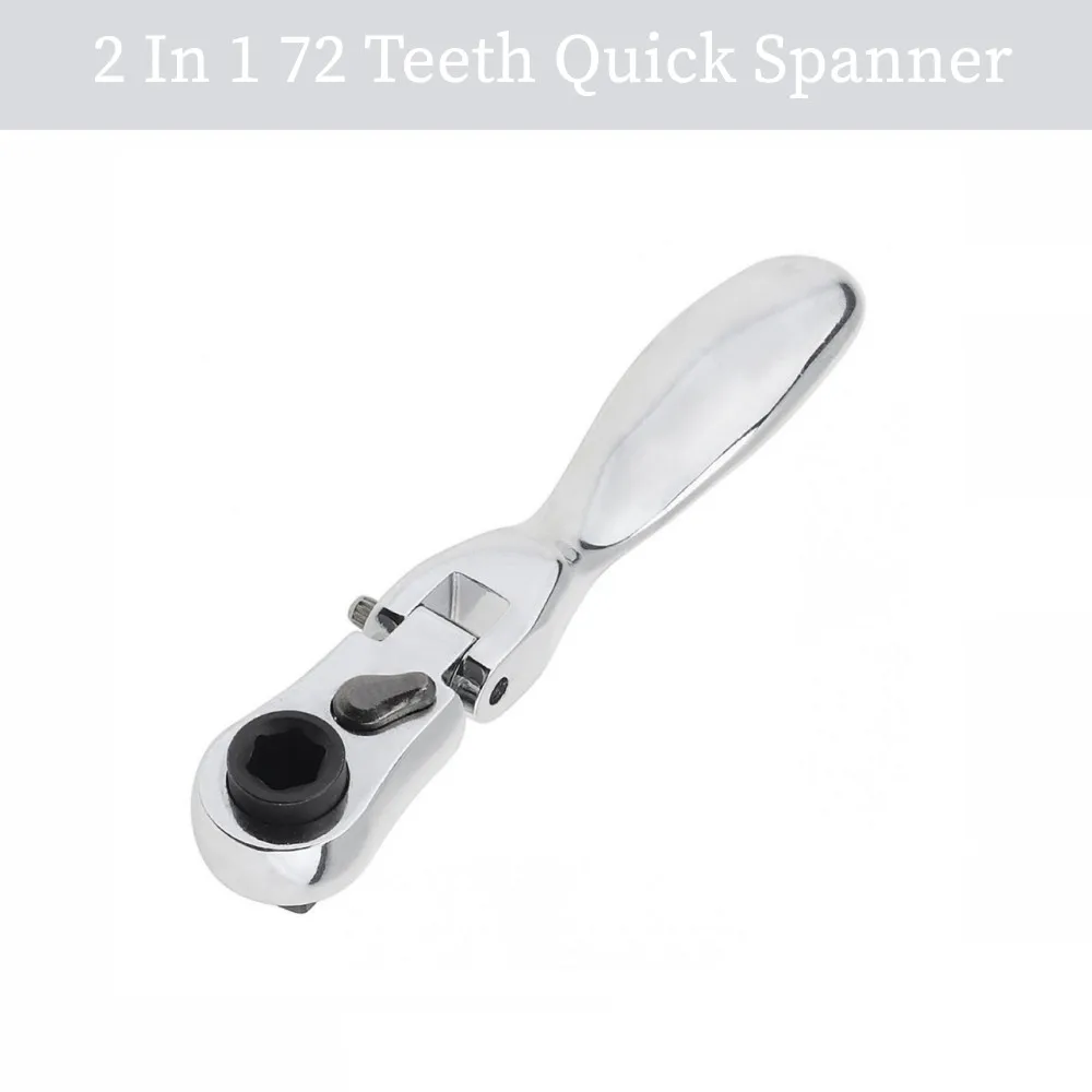 2 In 1 Mini Ratchet Wrench Screwdriver 72 Teeth Socket Batch Head Quick Spanner Screwdriver Bit Mechanical Tools