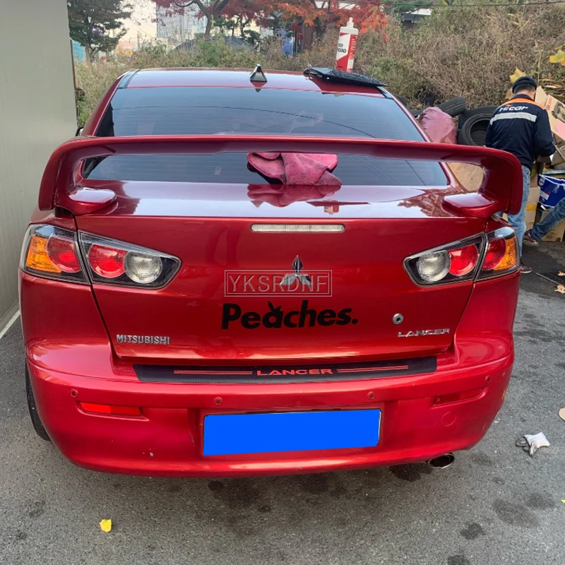 Для Mitsubishi LANCER EVO черный спойлер 2008-2015 ABS материал грунтовка цвет автомобиля