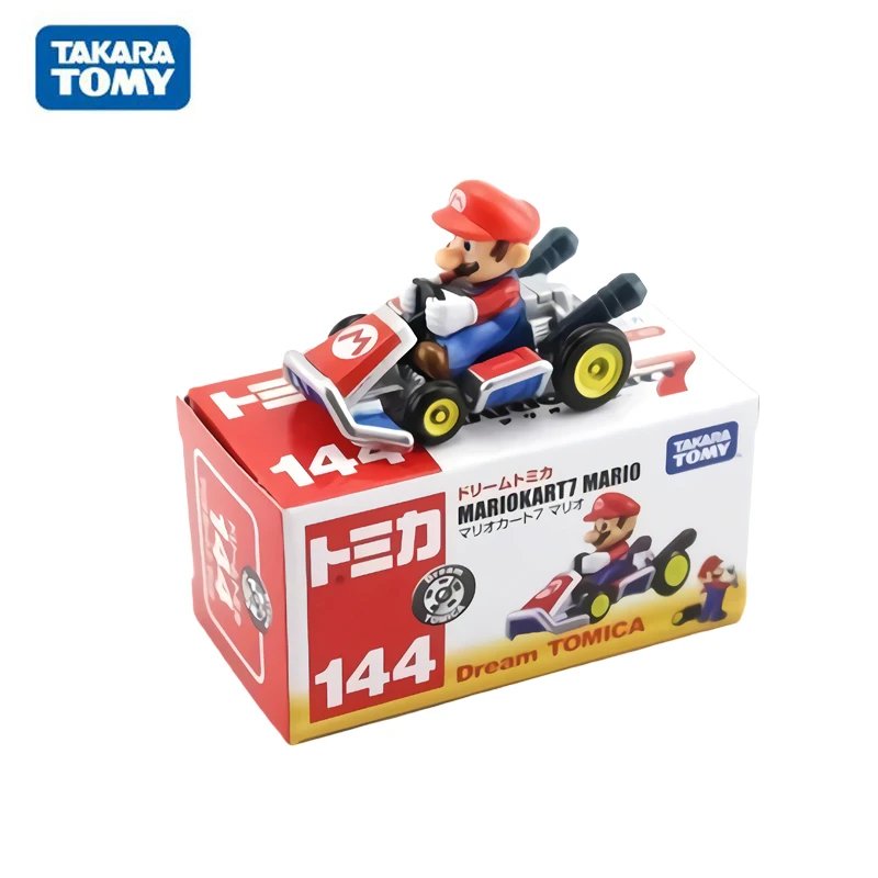 

TAKARA TOMY Original Super Mary Series Mario Bros Action Figure Alloy Car Model Ornaments Anime Peripherals Children Toys Gifts